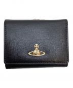 Vivienne Westwoodヴィヴィアンウエストウッド）の古着「3つ折り財布」｜ブラック×ゴールド