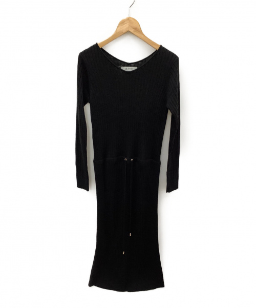 中古 古着通販 Nano Universe ナノユニバース ニットワンピース ブラック サイズ Size 36 未使用品 ブランド 古着通販 トレファク公式 Trefac Fashion