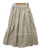 TSUHARU by samansa Mos2（ツハル バイ サマンサモスモス）の古着「雪の結晶柄裾刺繍スカート」｜ベージュ