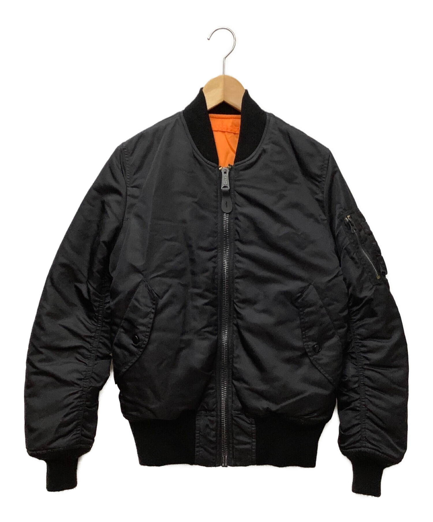 ALPHA (アルファ) MA-1ジャケット ブラック サイズ:S