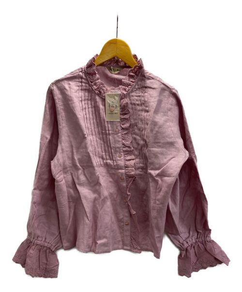 Samansa Mos2（サマンサモスモス）Samansa Mos2 (サマンサモスモス) スカラップ襟ブラウス ピンク サイズ:F 未使用品の古着・服飾アイテム