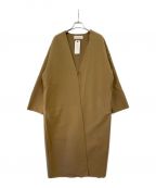 chocol raffine robeショコラフィネローブ）の古着「着流しノーカラーリングコート」｜ベージュ