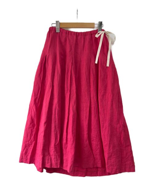 ina（イナ）ina (イナ) リネンスカート ピンク サイズ:-の古着・服飾アイテム