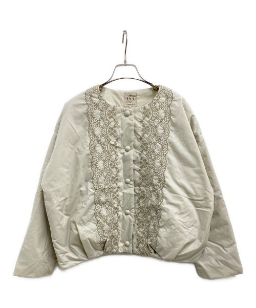 Samansa Mos2（サマンサモスモス）Samansa Mos2 (サマンサモスモス) 中綿刺繍ジャケット キナリ サイズ:SIZE フリー 未使用品の古着・服飾アイテム