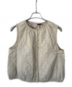 TSUHARU by samansa Mos2ツハル バイ サマンサモスモス）の古着「中綿刺繍キルティングベスト」｜オフホワイト