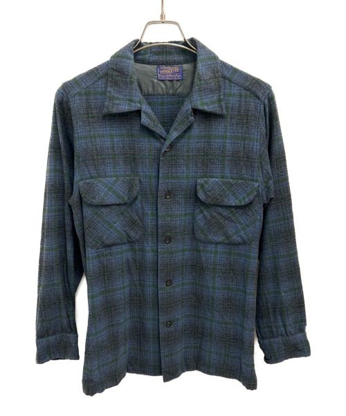 PENDLETON（ペンドルトン）PENDLETON (ペンドルトン) ウールシャツ ブルー×グリーン サイズ:Lの古着・服飾アイテム