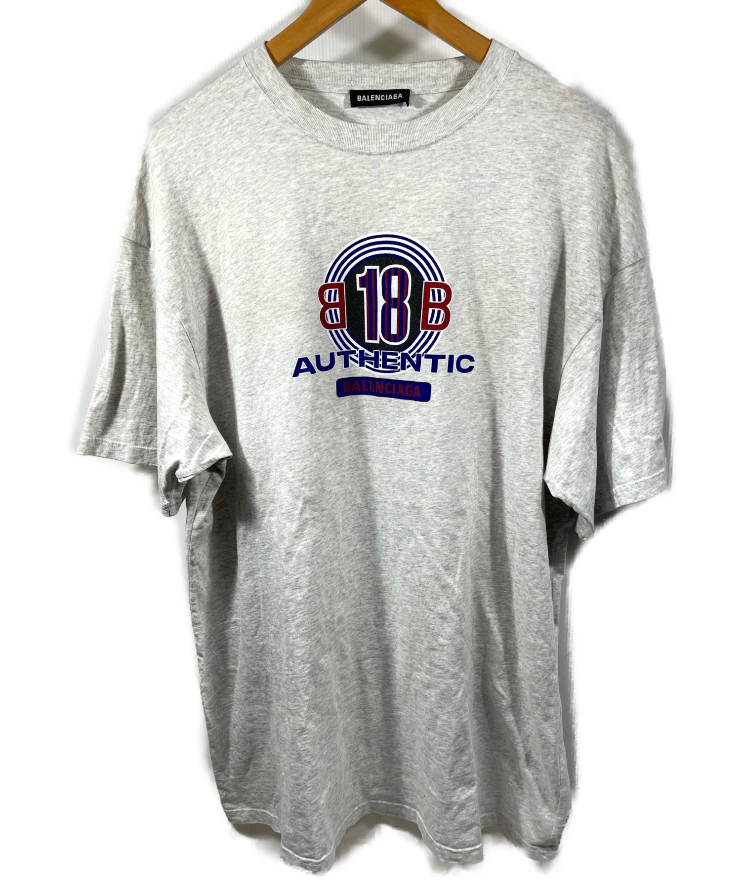 BALENCIAGA (バレンシアガ) 18AW graphic logo T-Shirt グレー サイズ:L