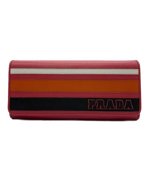 PRADA（プラダ）PRADA (プラダ) 長財布 ショッキングピンクの古着・服飾アイテム