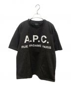 A.P.C.アーペーセー）の古着「別注 ロゴプリント オーバーサイズTシャツ」｜ブラック