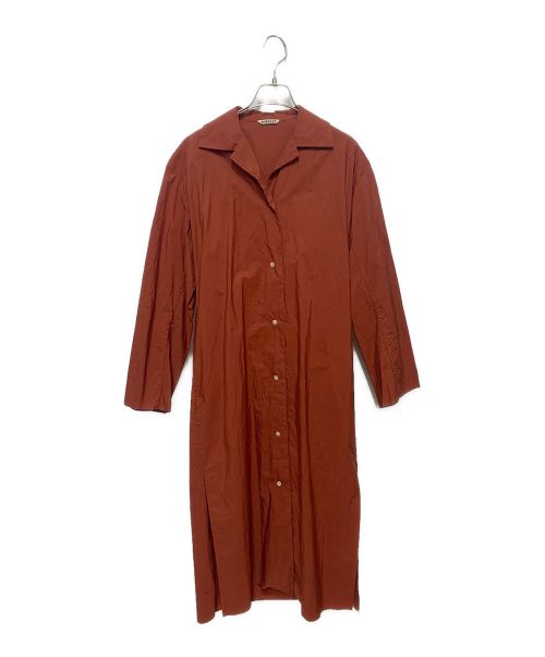 AURALEE（オーラリー）AURALEE (オーラリー) SELVEDGE WEATHER CLOTH LONGSHIRT DRESS オレンジ サイズ:1の古着・服飾アイテム