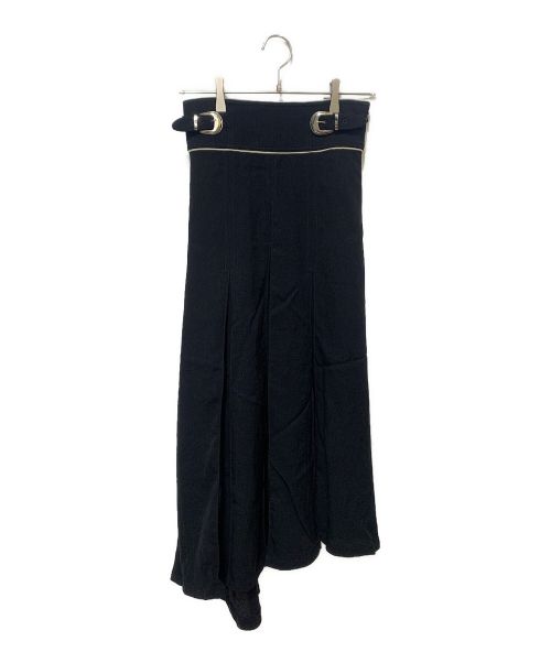 INella（イネラ）INella (イネラ) サイドベルテッドアシメスカート ブラック サイズ:1の古着・服飾アイテム