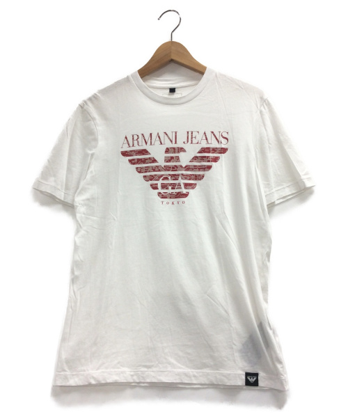 ARMANI JEANS（アルマーニジーンズ）ARMANI JEANS (アルマーニジーンズ) Tシャツ ホワイト サイズ:Sの古着・服飾アイテム