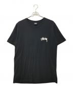 stussy（）の古着「プリントTシャツ/半袖カットソー/きのこ柄カットソー」｜ブラック