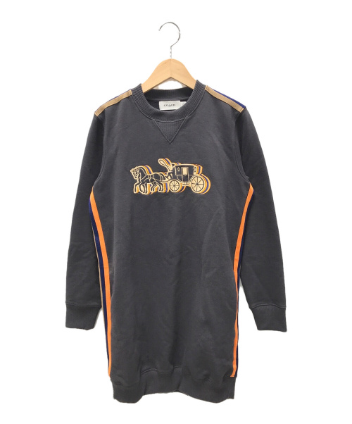 COACH（コーチ）COACH (コーチ) スウェットワンピース グレー サイズ:XSの古着・服飾アイテム