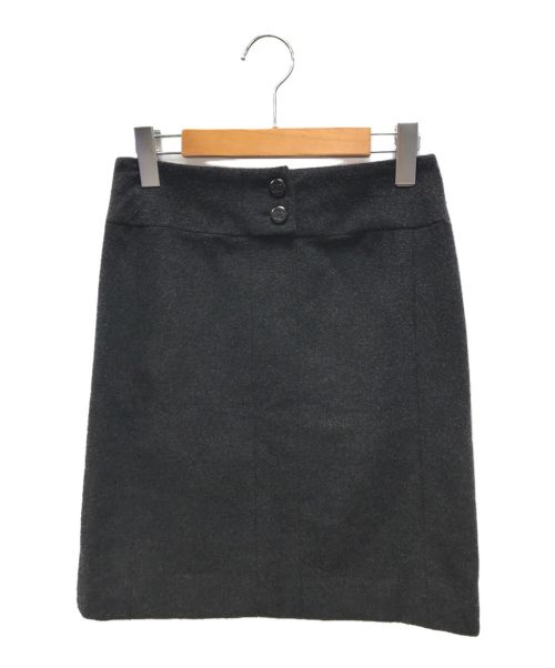 CHANEL（シャネル）CHANEL (シャネル) カシミヤミニスカート ブラック サイズ:38の古着・服飾アイテム