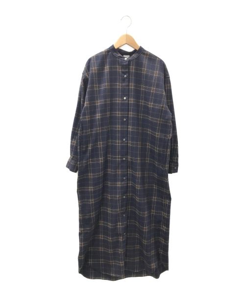 中古 古着通販 Urban Research Doors アーバンリサーチドアーズ チェックスタンドシャツワンピース ベージュ ブラウン サイズ Size One ブランド 古着通販 トレファク公式 Trefac Fashion