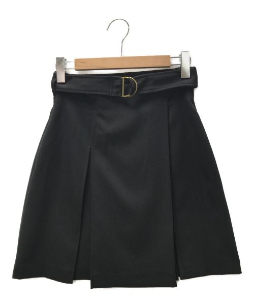 Snidel（スナイデル）Snidel (スナイデル) ミニベルティッドスカート ブラック サイズ:1の古着・服飾アイテム