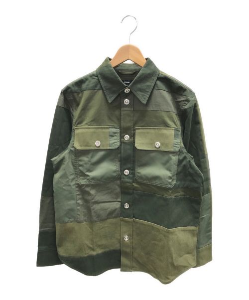 DIESEL（ディーゼル）DIESEL (ディーゼル) ワークシャツ グリーン サイズ:XSの古着・服飾アイテム