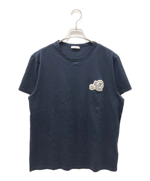 MONCLER（モンクレール）MONCLER (モンクレール) 2連ロゴワッペンカットソー/Tシャツ ネイビー サイズ:XLの古着・服飾アイテム