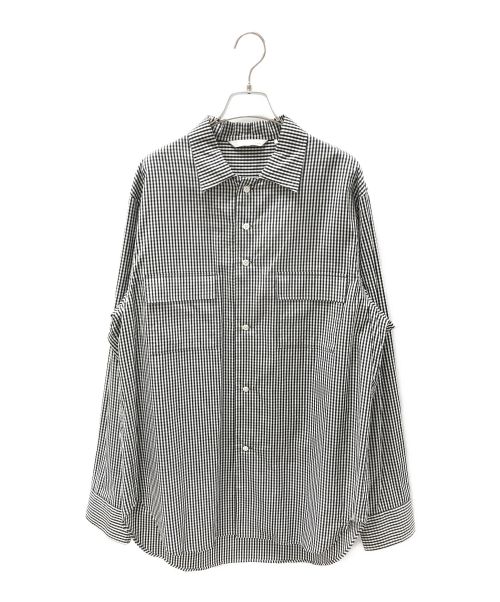 THEE（シー）THEE (シー) シャツ/長袖シャツ ブラック×ホワイト サイズ:2の古着・服飾アイテム