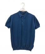 JOHN SMEDLEYジョンスメドレー）の古着「PIQUE SHIRT(ピケシャツ)/ニットポロシャツ」｜ブルー