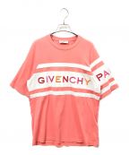 GIVENCHY）の古着「ロゴTシャツ/半袖カットソー/ロゴカットソー」｜ピンク