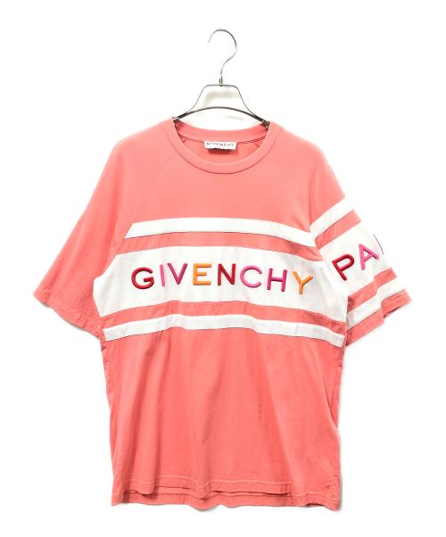 GIVENCHY（ジバンシィ）GIVENCHY (ジバンシィ) ロゴTシャツ/半袖カットソー/ロゴカットソー ピンク サイズ:XSの古着・服飾アイテム