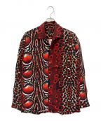Jean Paul Gaultier hommeジャンポールゴルチェオム）の古着「柄シャツ」｜レッド×ブラック
