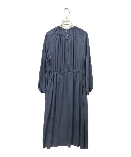 AMACA（アマカ）AMACA (アマカ) フィブリルサテンブラウスワンピース ブルー サイズ:38 未使用品の古着・服飾アイテム