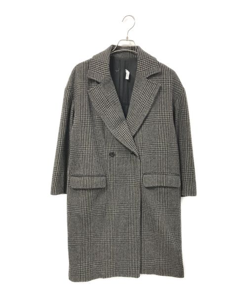 CASA FLINE（カーサフライン）CASA FLINE (カーサフライン) チェックミディアムジャケットコート グレー サイズ:Fの古着・服飾アイテム