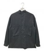CABANキャバン）の古着「ウールギャバジン ビッグシャツ」｜ブラック