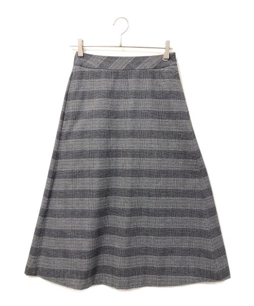 かぐれ（カグレ）かぐれ (カグレ) グレンチェックセミフレアスカート グレー サイズ:Freeの古着・服飾アイテム
