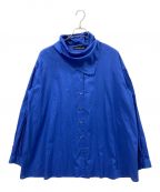 mizuiro-indミズイロインド）の古着「スカーフカラーワイドシャツ」｜ブルー