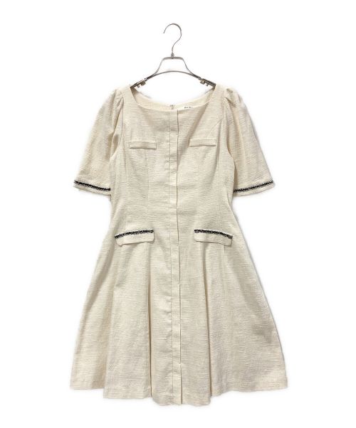 HER LIP TO（ハーリップトゥ）HER LIP TO (ハーリップトゥ) Canal Tweed Mini Dress アイボリー サイズ:Ｍの古着・服飾アイテム