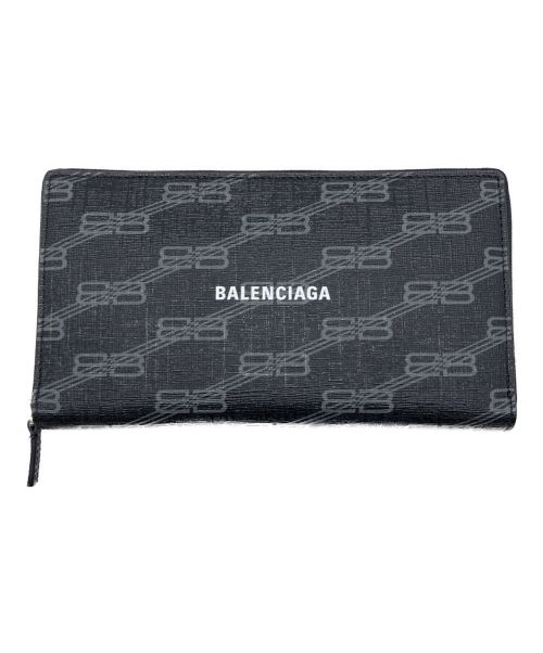 BALENCIAGA（バレンシアガ）BALENCIAGA (バレンシアガ) ラウンドファスナー長財布/ジップウォレット ブラックの古着・服飾アイテム