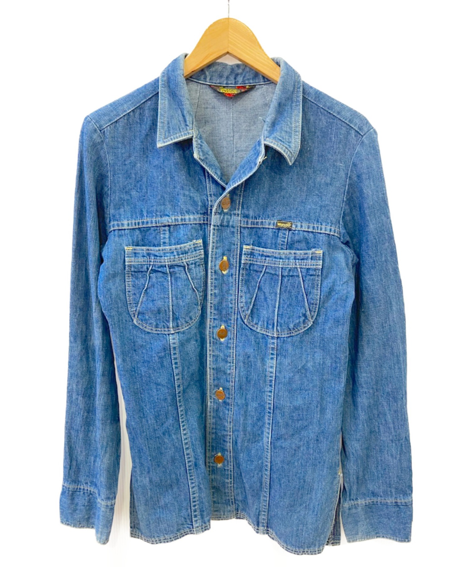 中古 古着通販 Wrangler ラングラー 70s デニムシャツ インディゴ サイズ S ブランド 古着通販 トレファク公式 Trefac Fashion