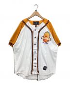 Hard Rock cafeハードロックカフェ）の古着「ベースボールシャツ」｜オレンジ×ホワイト