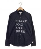 FINGER FOX AND SHIRTSフィンガーフォックスアンドシャツ）の古着「Typewriter FFS Shirts」｜ネイビー