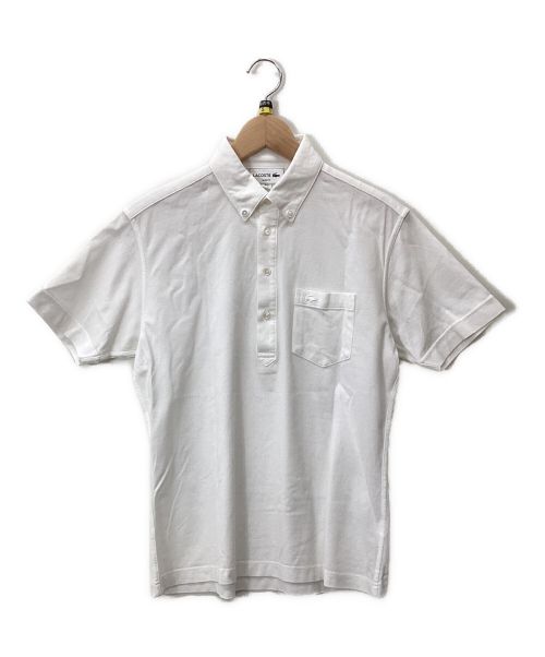 LACOSTE（ラコステ）LACOSTE (ラコステ) プルオーバーボタンダウンポロシャツ ホワイト サイズ:Sの古着・服飾アイテム