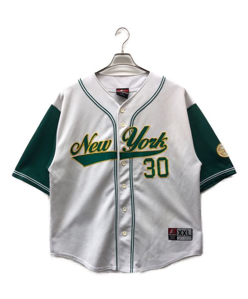 Athletics（アスレチックス）Athletics (アスレチックス) 半袖シャツ グリーン×ホワイト サイズ:XLの古着・服飾アイテム