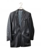 ZELE PARISゼルパリ）の古着「レザージャケット」｜ブラック