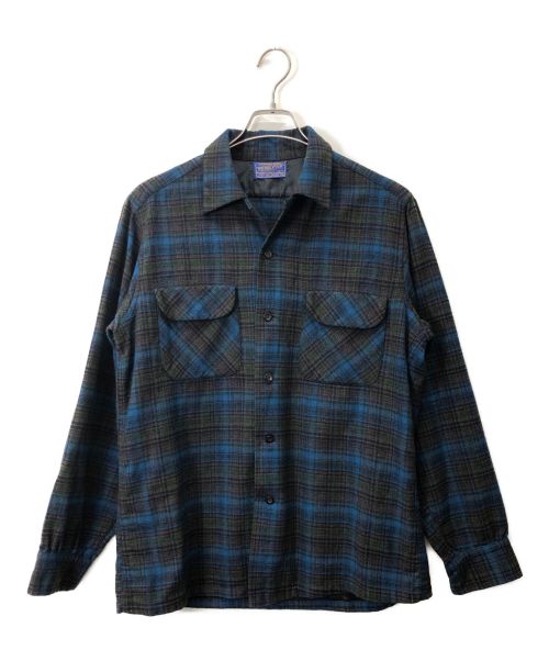 PENDLETON（ペンドルトン）PENDLETON (ペンドルトン) オープンカラーシャツ ブルー サイズ:Mの古着・服飾アイテム