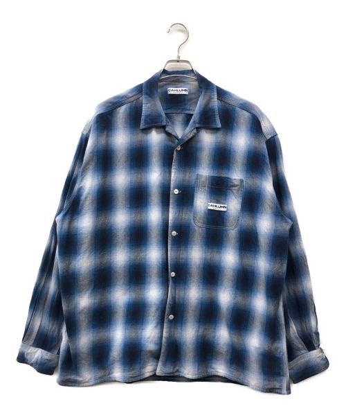 CAHLUMN（カウラム）CAHLUMN (カウラム) チェックシャツ ブルー サイズ:XLの古着・服飾アイテム