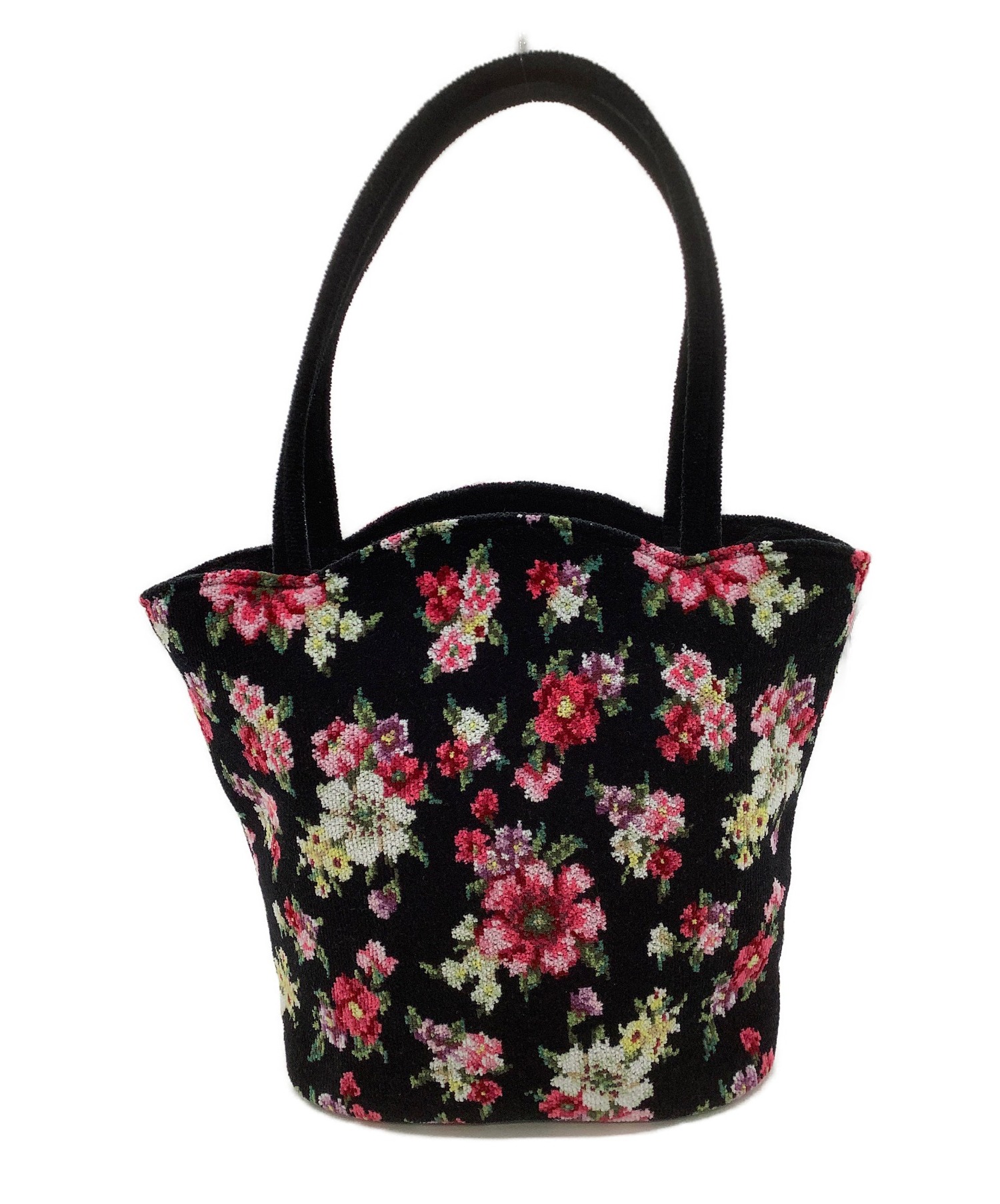 中古 古着通販 Feiler フェイラー トートバッグ ブラック ピンク 花柄 ブランド 古着通販 トレファク公式 Trefac Fashion