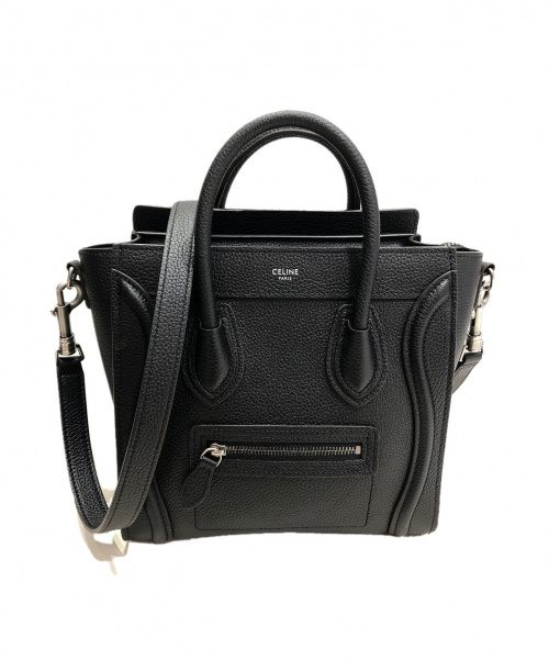 CELINE（セリーヌ）CELINE (セリーヌ) ラゲージナノショッパー ブラック サイズ:- 2WAYバッグの古着・服飾アイテム