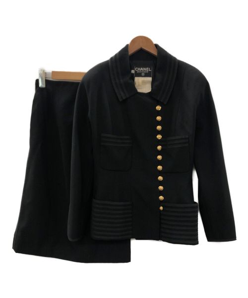 CHANEL（シャネル）CHANEL (シャネル) セットアップスーツ ブラック サイズ:38の古着・服飾アイテム