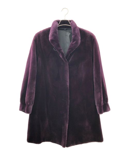 SAGA MINK（サガミンク）SAGA MINK (サガミンク) 毛皮ロングコート パープル サイズ:Freeの古着・服飾アイテム