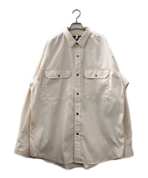 THE NORTHFACE PURPLELABEL（ザ・ノースフェイス パープルレーベル）THE NORTHFACE PURPLELABEL (ザ ノースフェイス パープルレーベル) 65/35 CPO Shirt アイボリー サイズ:XLの古着・服飾アイテム