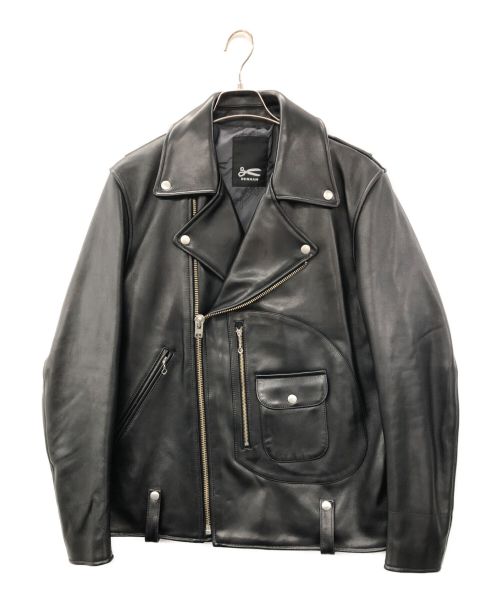 Denham（デンハム）Denham (デンハム) ダブルライダースジャケット ブラック サイズ:Lの古着・服飾アイテム