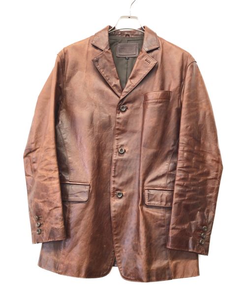 Y'2 leather（ワイツーレザー）Y'2 leather (ワイツーレザー) レザージャケット ブラウン サイズ:Lの古着・服飾アイテム